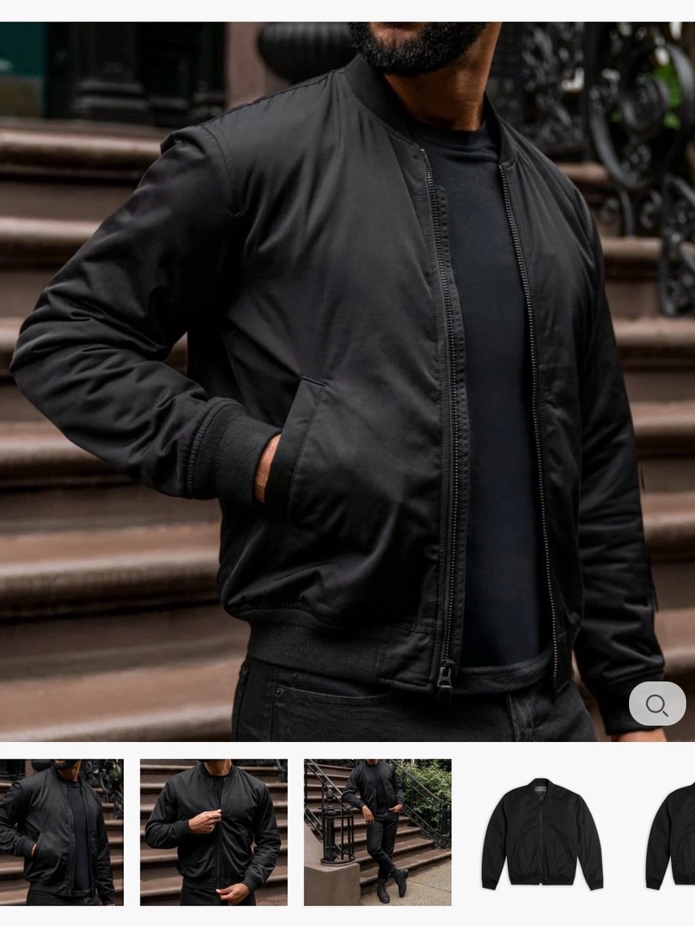 Thursday Boot Company Men's Black Bomber Jacket XXL